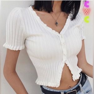 Cropped Light Sweater Top